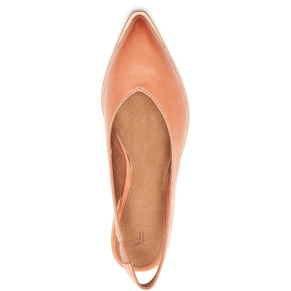 Frye Womens Kenzie Slingback Brown Faux Leather Slide On Casual Flats NWT - Picture 3 of 5